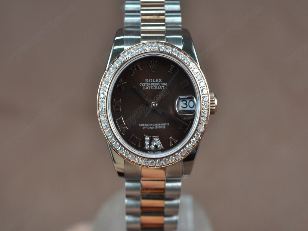 勞力士【男性用】 DateJust 36mm TT Diamonds White Dial A-2836-2 自動機芯搭載0