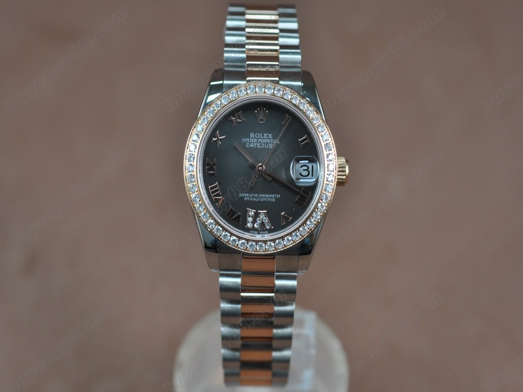 勞力士【男性用】 DateJust 36mm TT Diamonds White Dial A-2836-2 自動機芯搭載0