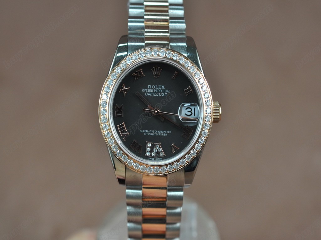 勞力士【男性用】 DateJust 36mm TT Diamonds White Dial A-2836-2 自動機芯搭載1