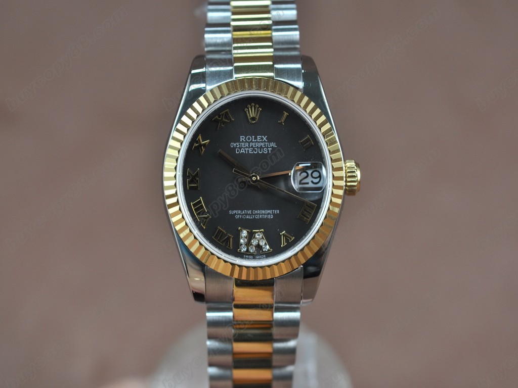 勞力士【男性用】 DateJust 36mm TT White Dial A-2836-2 自動機芯搭載0