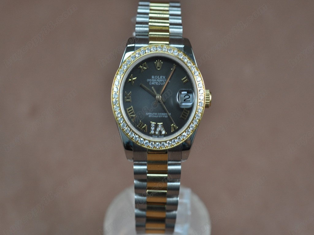 勞力士【男性用】DateJust 36mm TT Diamonds White Dial A-2836-2自動機芯搭載0