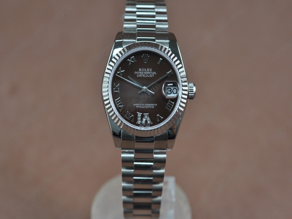 勞力士【男性用】DateJust 36mm SS/SS White Dial A-2836-2自動機芯搭載0