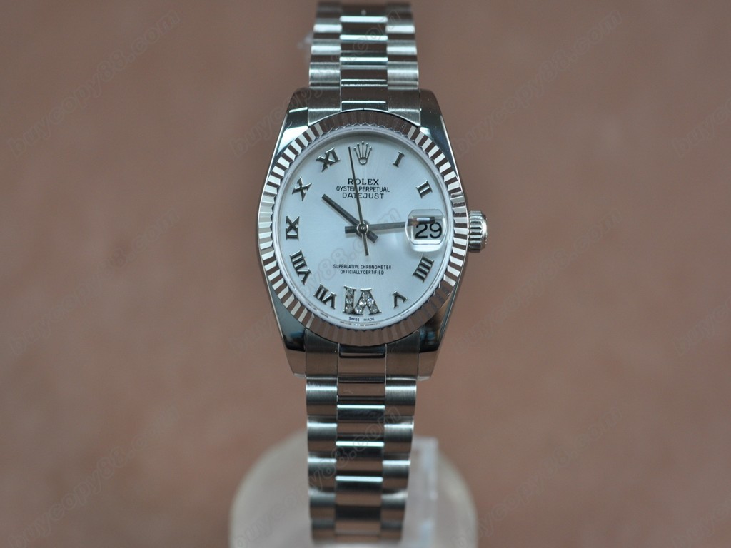 勞力士【男性用】 DateJust 36mm SS/SS White Dial A-2836-2 自動機芯搭載0