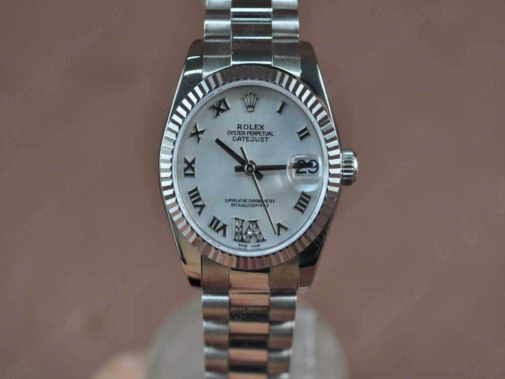 勞力士【男性用】 DateJust 36mm SS/SS White Dial A-2836-2 自動機芯搭載1