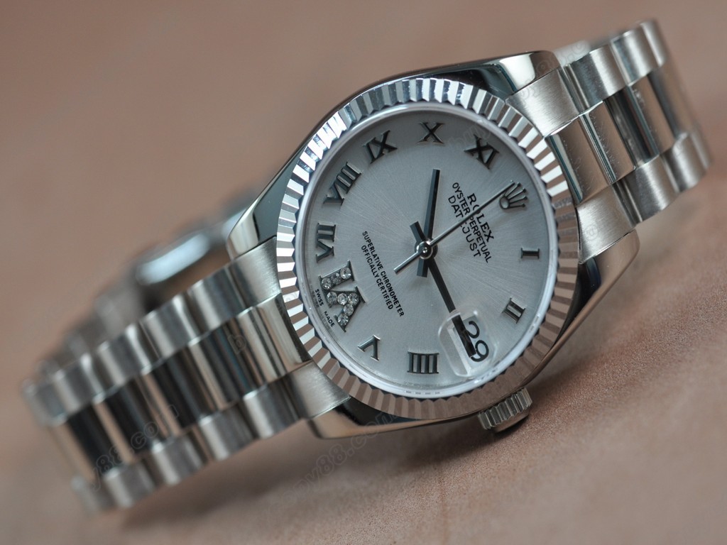 勞力士【男性用】 DateJust 36mm SS/SS White Dial A-2836-2 自動機芯搭載2