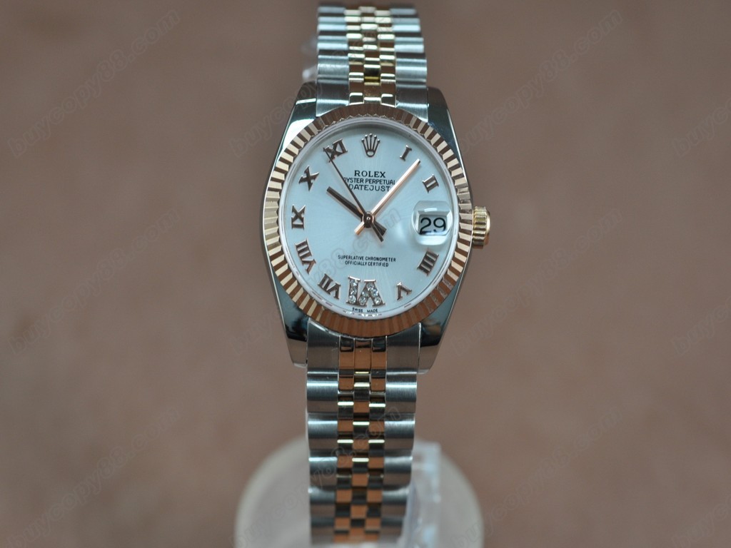 勞力士【男性用】 DateJust 36mm TT White Dial A-2836-2 自動機芯搭載6