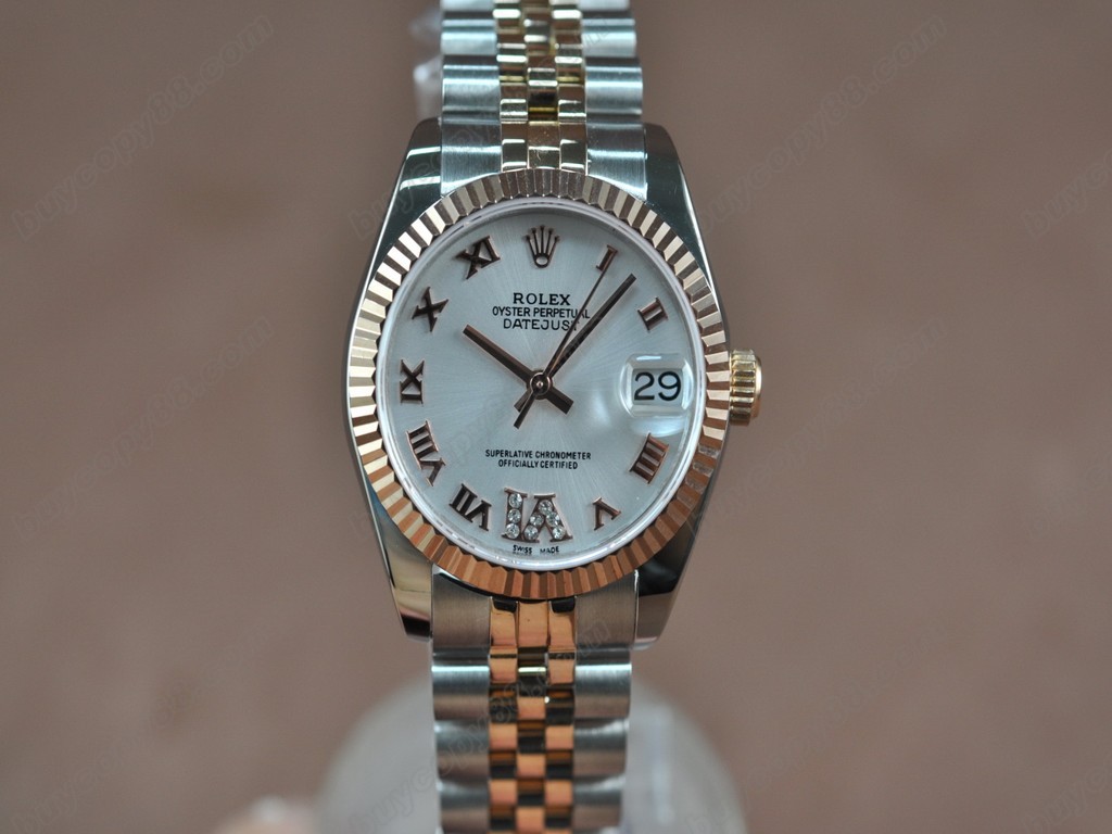 勞力士【男性用】 DateJust 36mm TT White Dial A-2836-2 自動機芯搭載5