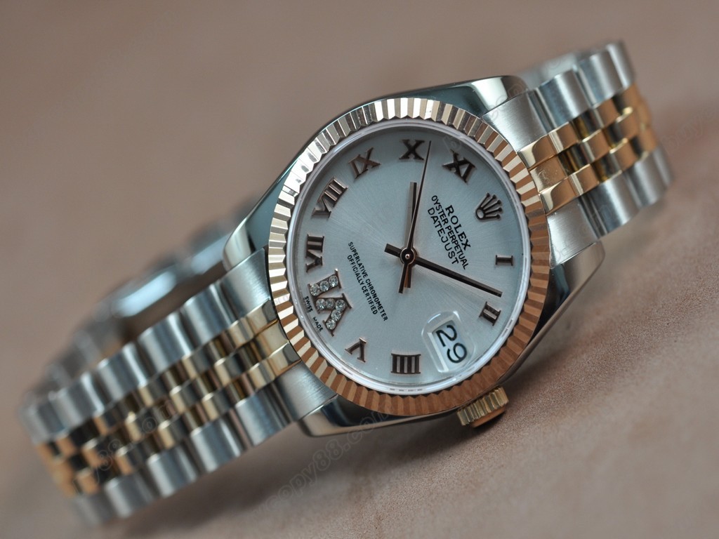 勞力士【男性用】 DateJust 36mm TT White Dial A-2836-2 自動機芯搭載4