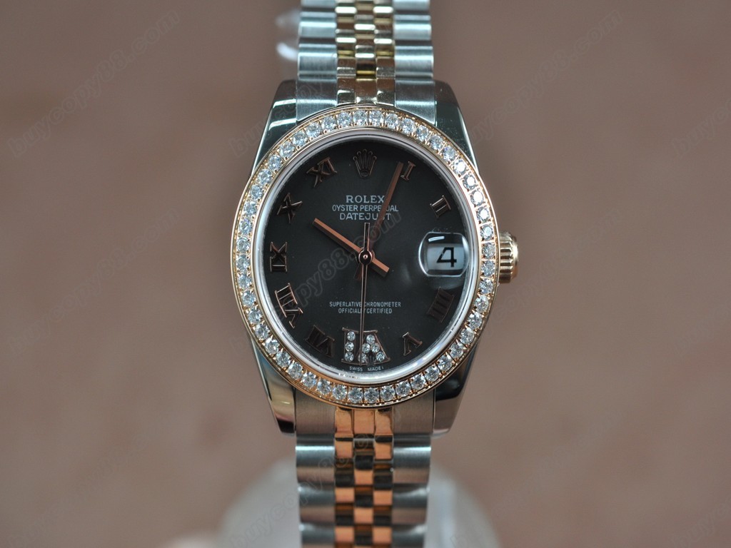 勞力士【男性用】 DateJust 36mm TT Diamonds White Dial A-2836-2 自動機芯搭載1