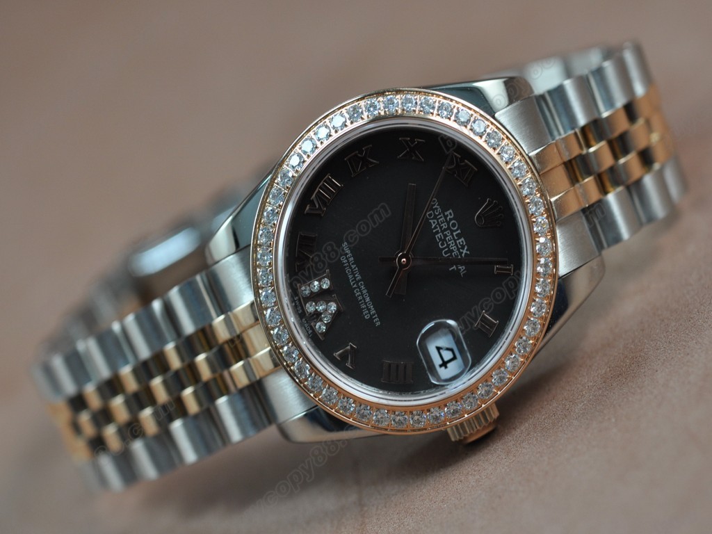 勞力士【男性用】 DateJust 36mm TT Diamonds White Dial A-2836-2 自動機芯搭載2