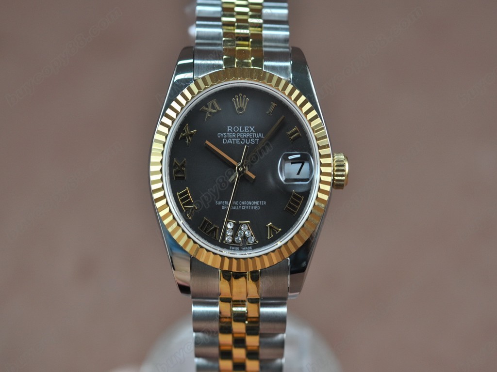 勞力士【男性用】DateJust 36mm TT White Dial A-2836-2 自動機芯搭載1