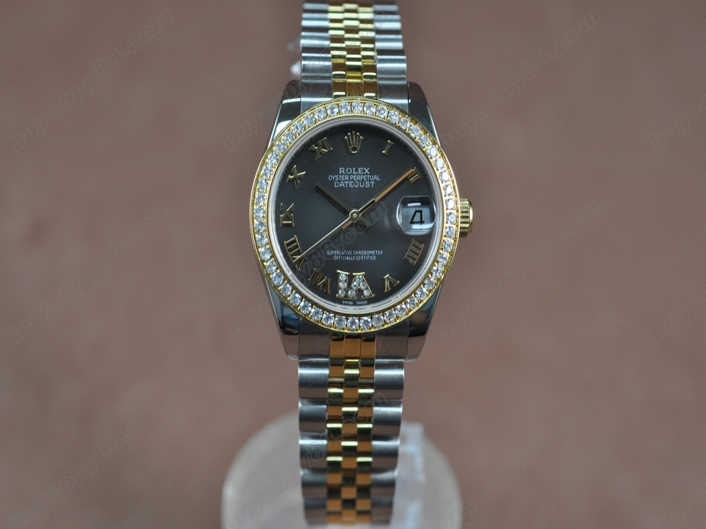 勞力士【男性用】DateJust 36mm TT Diamonds White Dial A-2836-2自動機芯搭載0