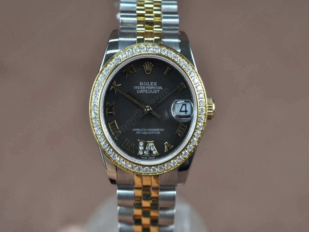 勞力士【男性用】DateJust 36mm TT Diamonds White Dial A-2836-2自動機芯搭載1