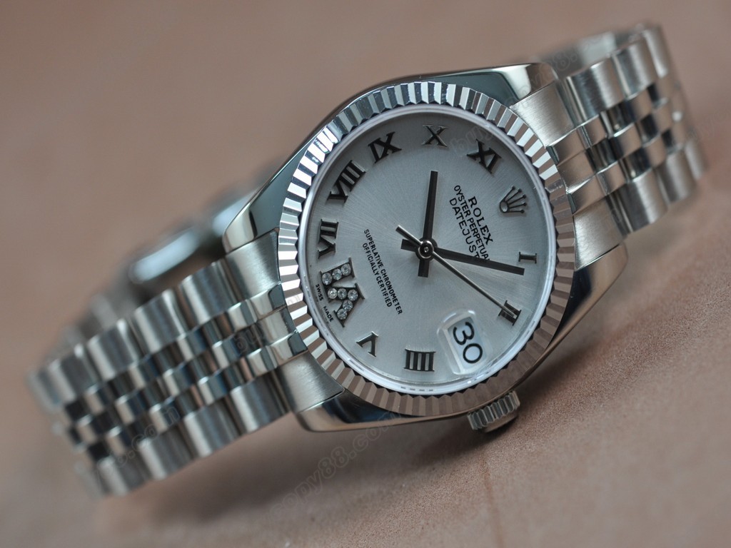 勞力士【男性用】DateJust 36mm SS/SS White Dial A-2836-2 自動機芯搭載1