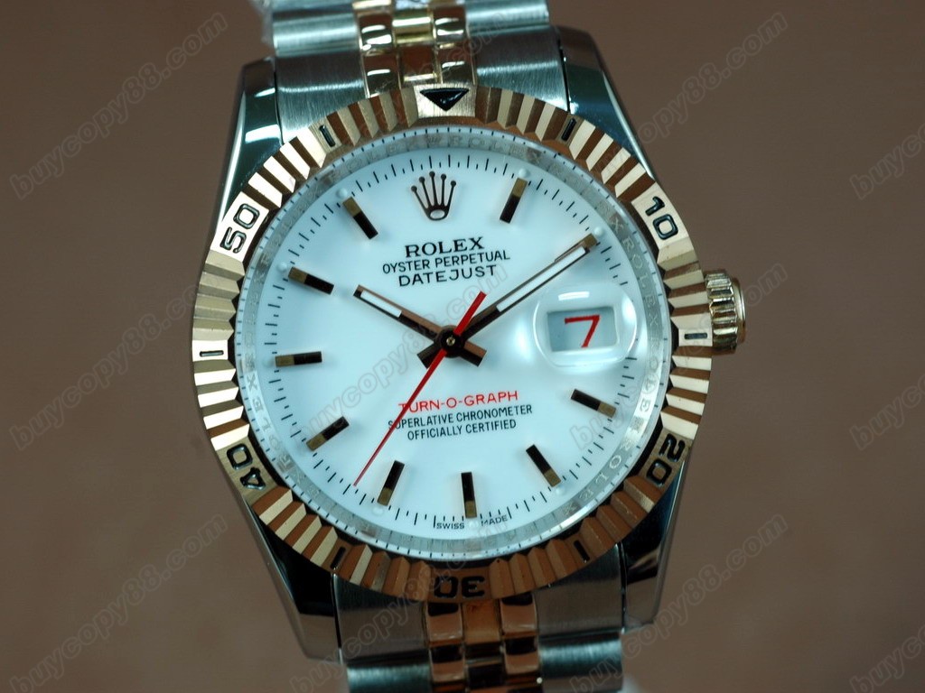 勞力士【女性用】DateJust 36mm TT White Dial A-2836-2 自動機芯搭載0