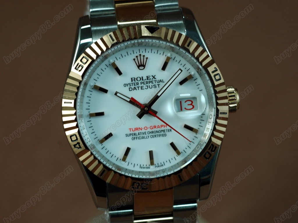 勞力士【女性用】DateJust 36mm TT White Dial A-2836-2 自動機芯搭載4