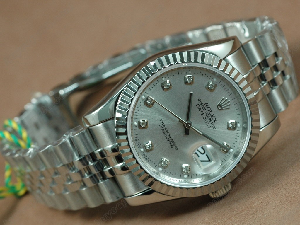 勞力士【男性用】 DateJust 36mm SS/SS White Dial A-2836-2自動機芯搭載4