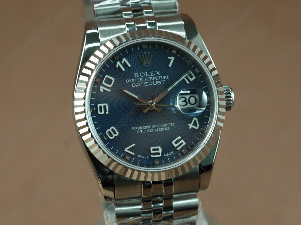 勞力士【男性用】 DateJust 36mm SS/SS White Dial A-2836-2自動機芯搭載2