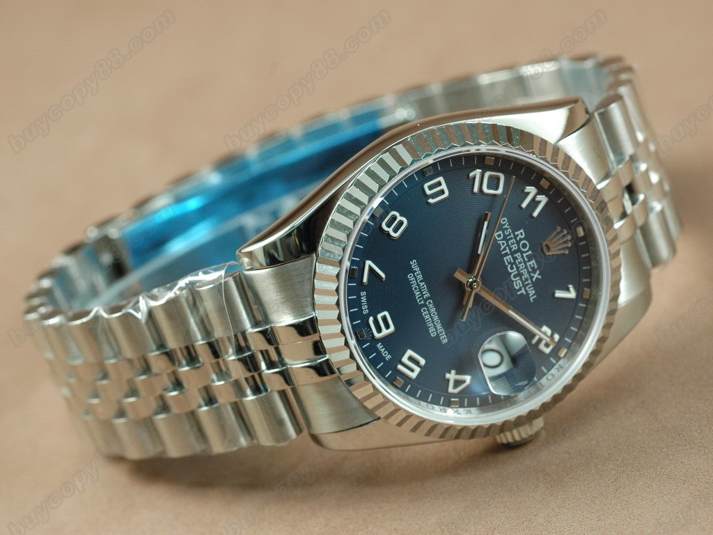 勞力士【男性用】 DateJust 36mm SS/SS White Dial A-2836-2自動機芯搭載1