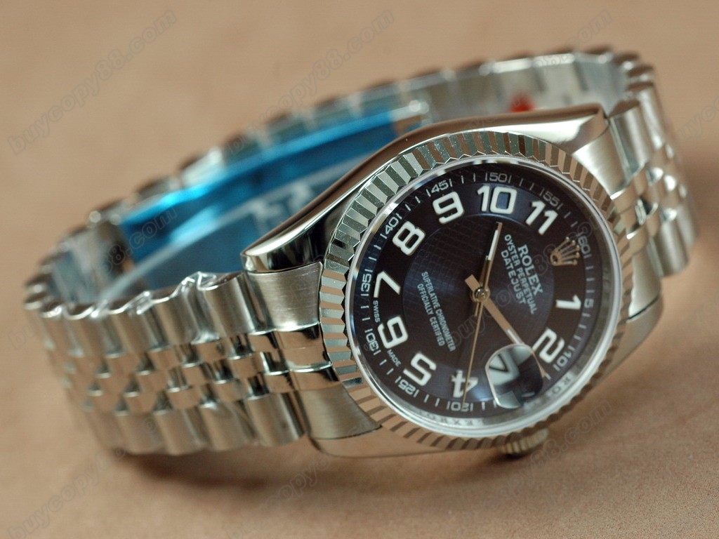 勞力士【男性用】DateJust 36mm SS/SS White Dial A-2836-2自動機芯搭載 1