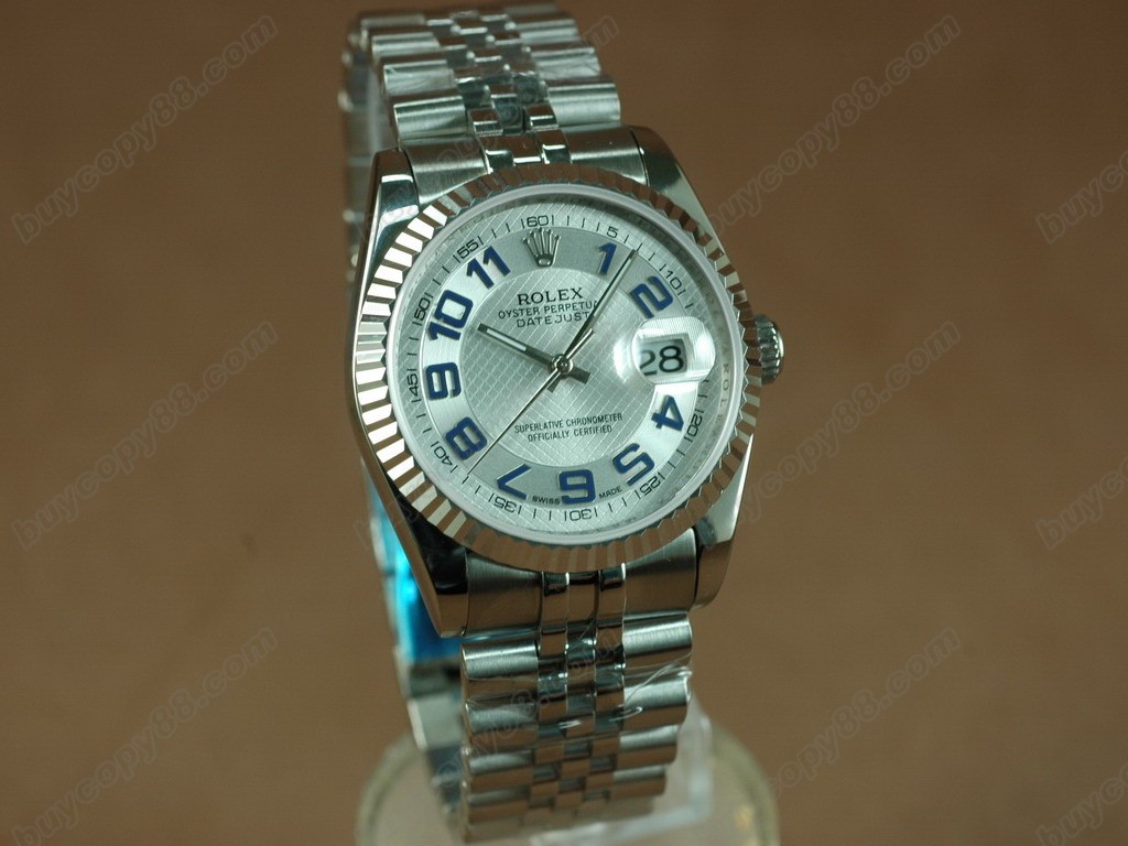 勞力士【男性用】DateJust 36mm SS/SS White Dial A-2836-2自動機芯搭載 0