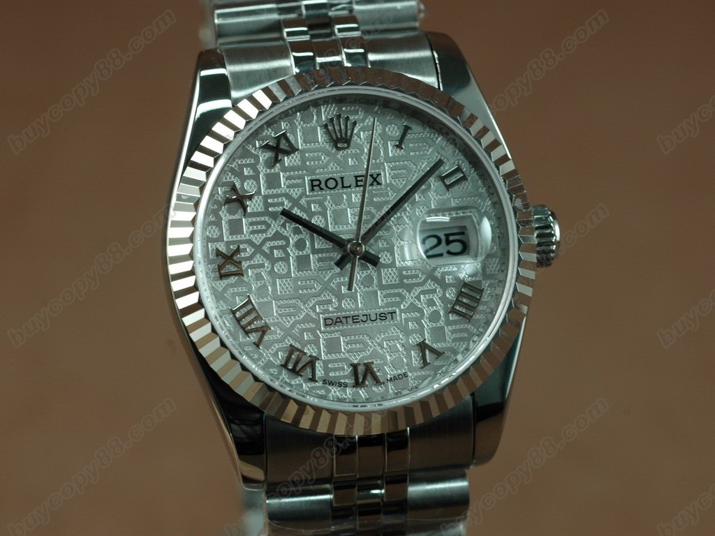 勞力士【男性用】DateJust 36mm SS/SS White Dial A-2836-2自動機芯搭載 0