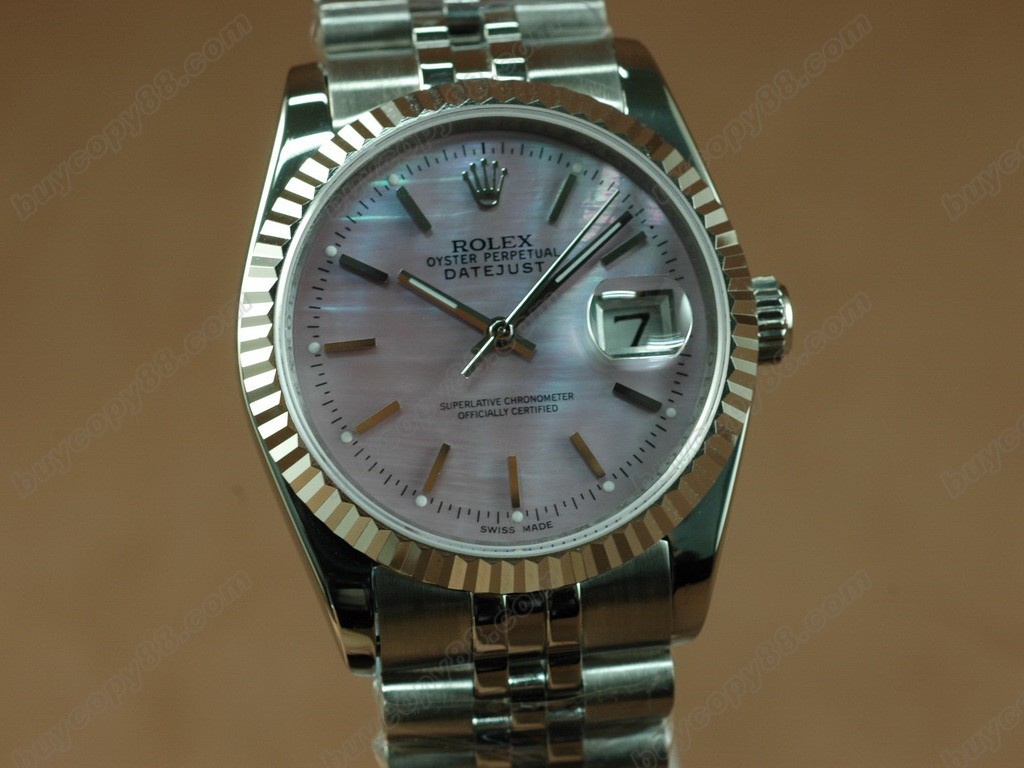 勞力士【男性用】DateJust 36mm SS/SS White Dial A-2836-2自動機芯搭載 0