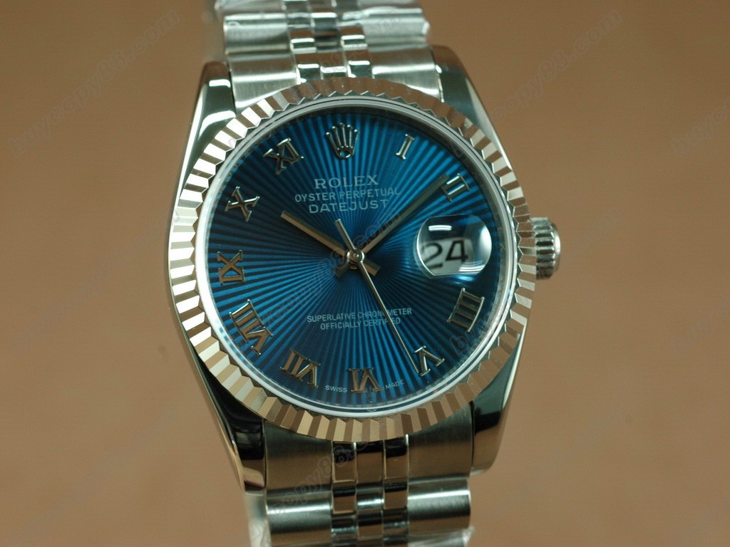 勞力士【男性用】DateJust 36mm SS/SS White Dial A-2836-2自動機芯搭載 0