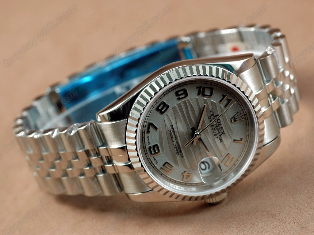 勞力士【男性用】DateJust 36mm SS/SS White Dial A-2836-2自動機芯搭載 2