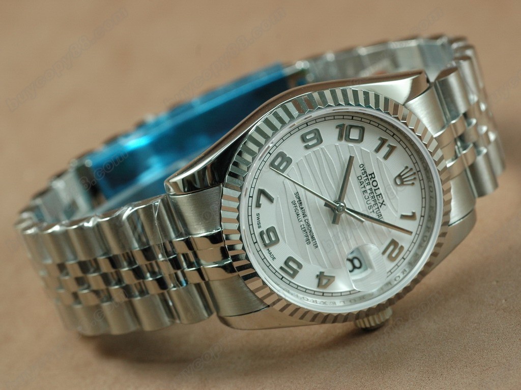 勞力士【男性用】DateJust 36mm SS/SS White Dial A-2836-2自動機芯搭載 3