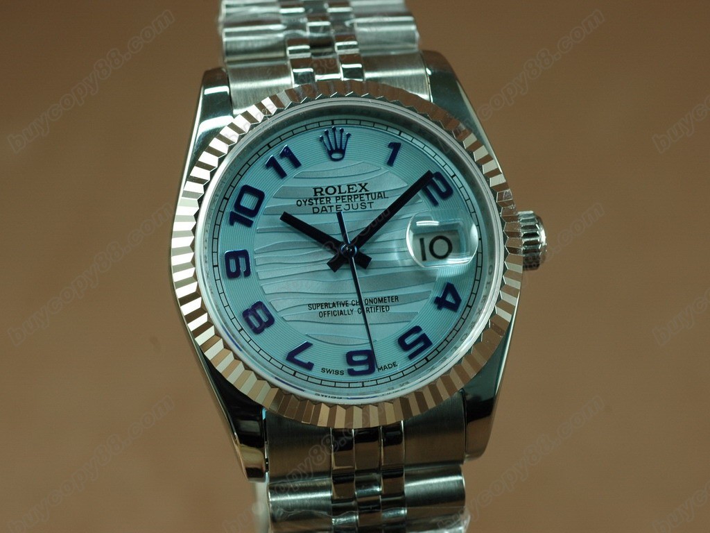 勞力士【男性用】DateJust 36mm SS/SS White Dial A-2836-2自動機芯搭載 2