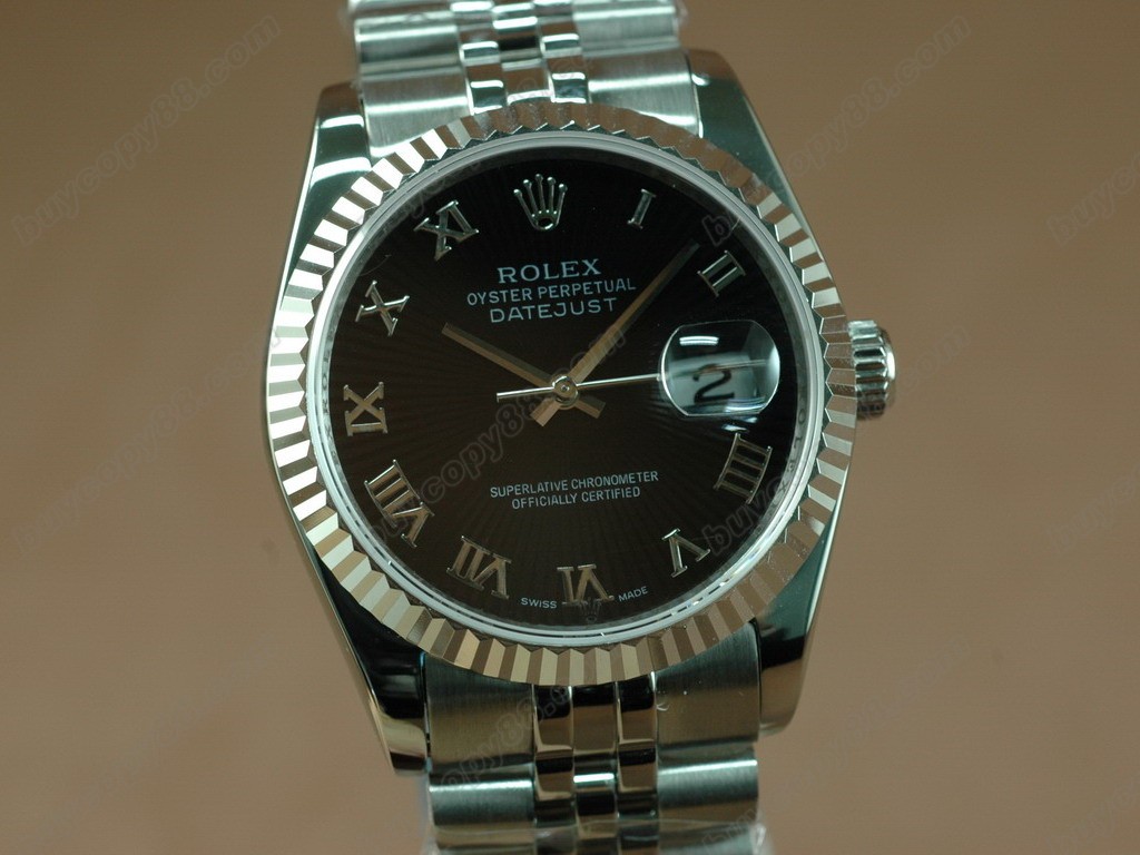 勞力士【男性用】DateJust 36mm SS/SS White Dial A-2836-2自動機芯搭載 1