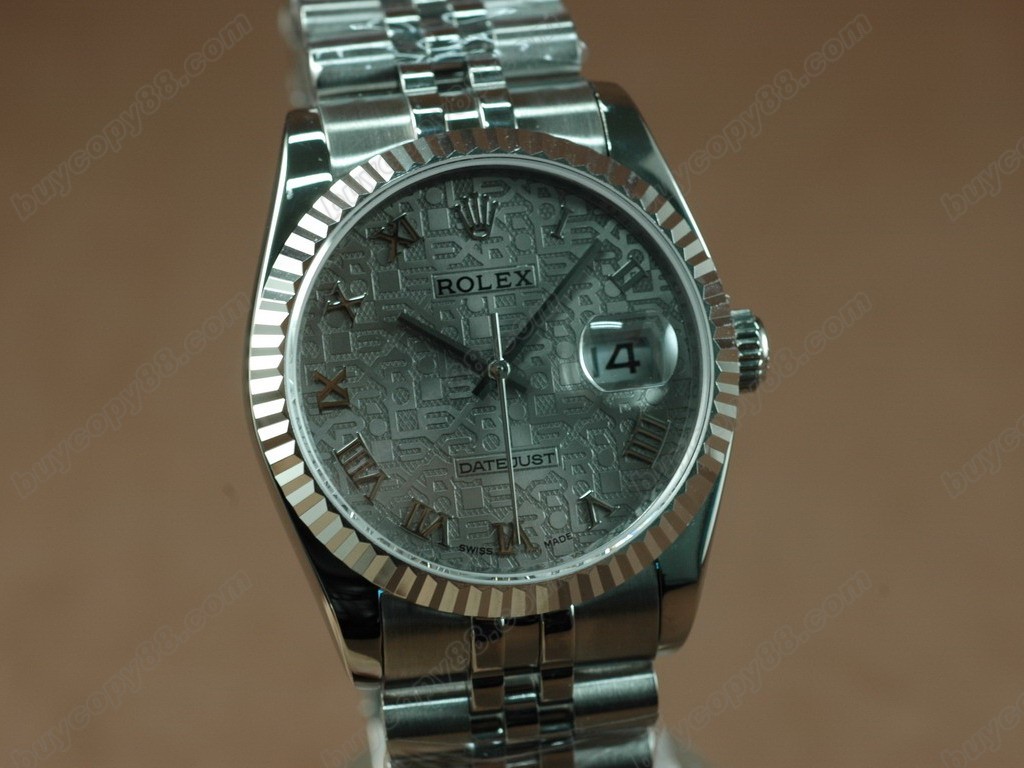 勞力士【男性用】DateJust 36mm SS/SS White Dial A-2836-2 自動機芯搭載3