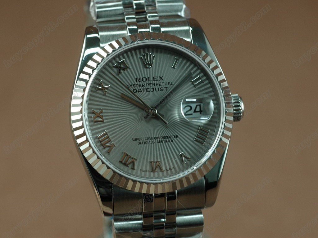 勞力士【男性用】DateJust 36mm SS/SS White Dial A-2836-2 自動機芯搭載1