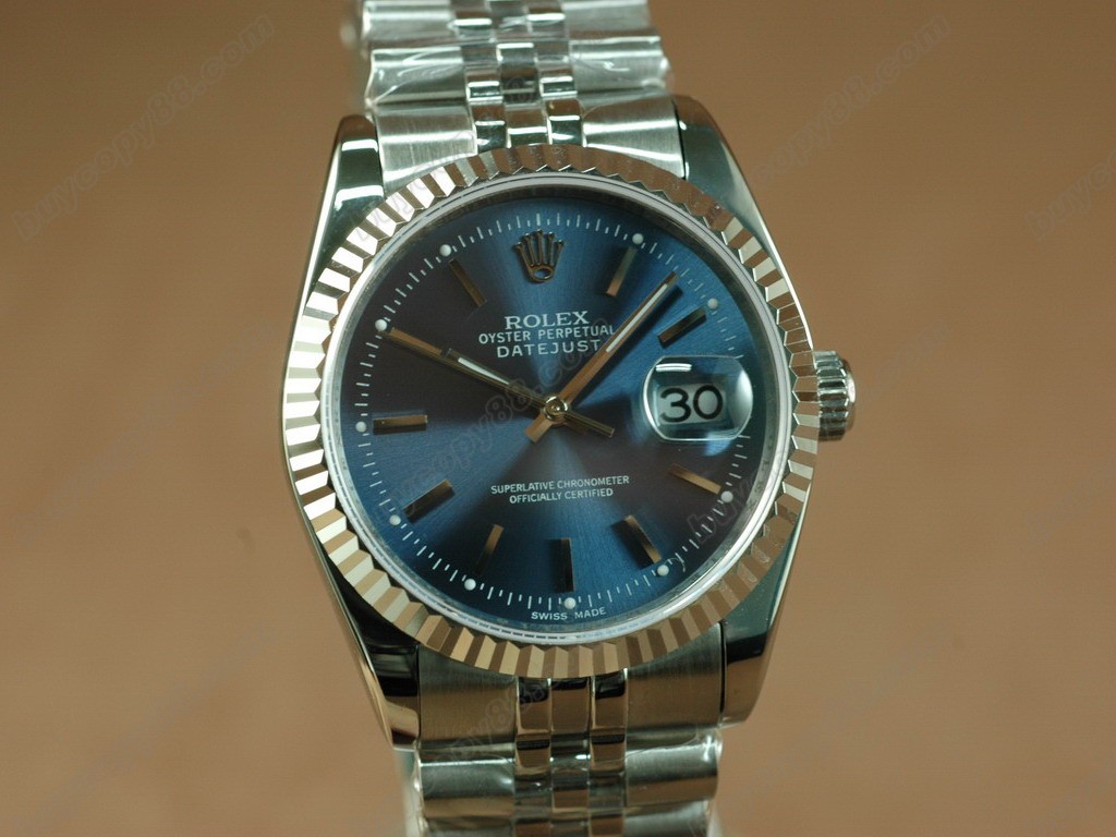 勞力士【男性用】 DateJust 36mm SS/SS White Dial A-2836-2自動機芯搭載0