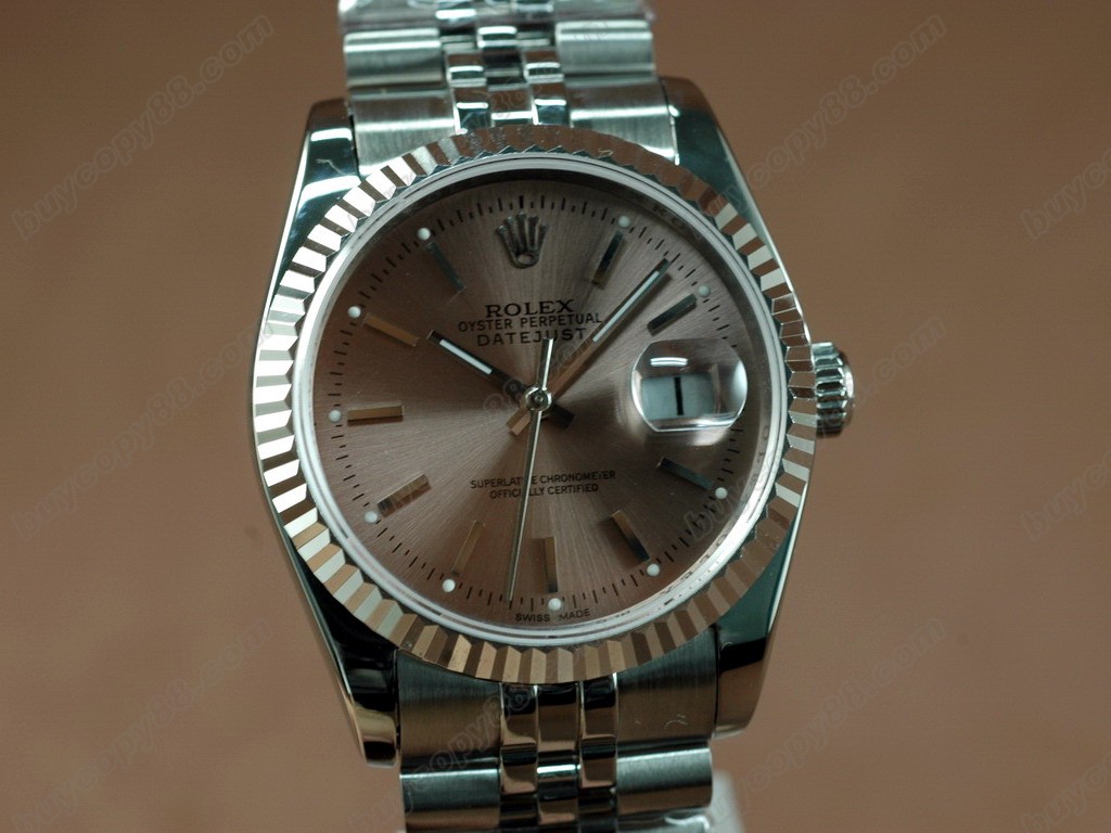 勞力士【男性用】 DateJust 36mm SS/SS White Dial A-2836-2自動機芯搭載0