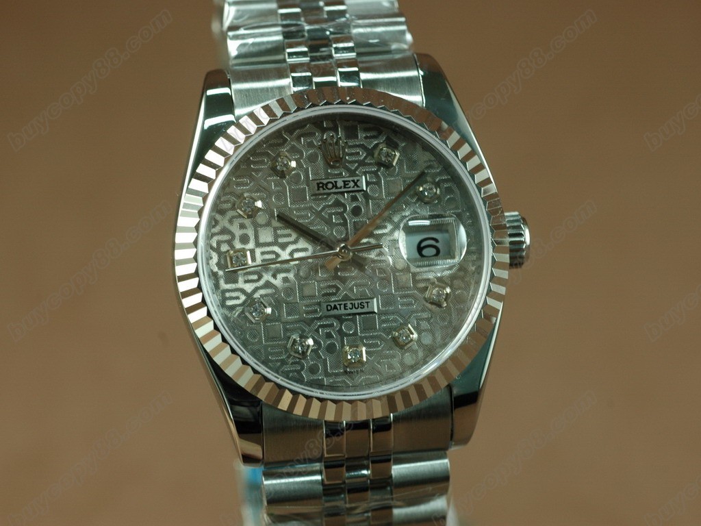 勞力士【男性用】DateJust 36mm SS/SS White Dial A-2836-2 自動機芯搭載2