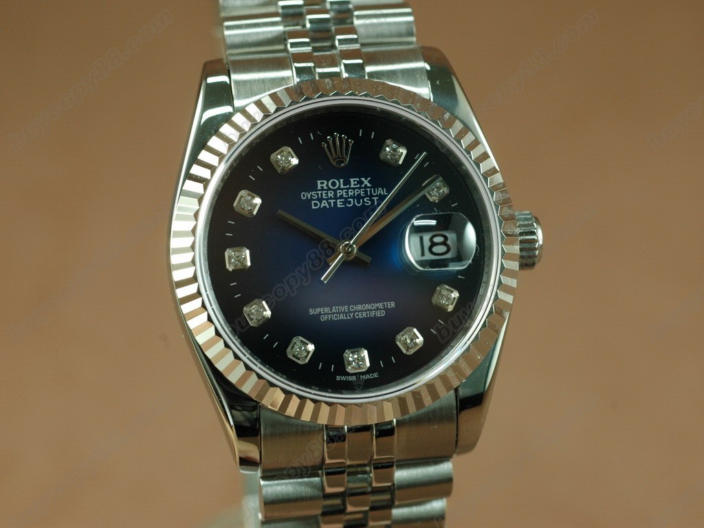 勞力士【男性用】DateJust 36mm SS/SS White Dial A-2836-2 自動機芯搭載1