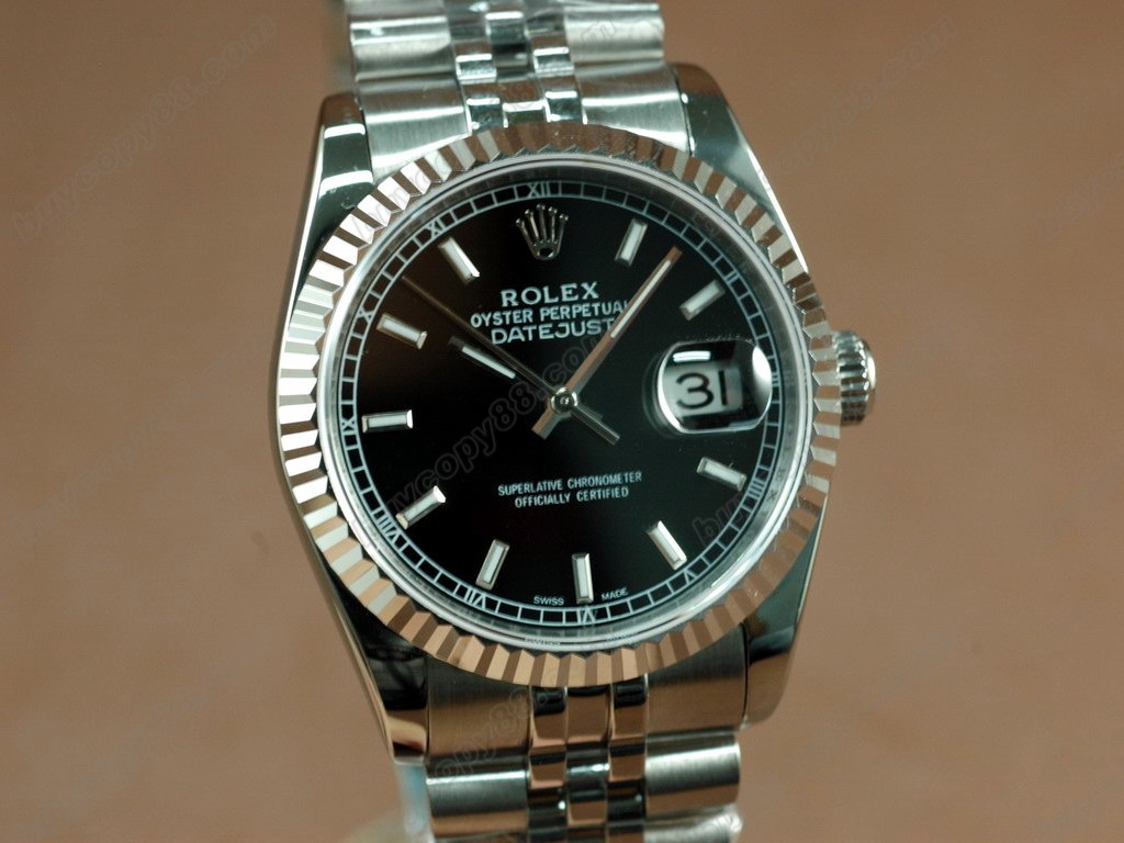 勞力士【男性用】 DateJust 36mm SS/SS White Dial A-2836-2自動機芯搭載0