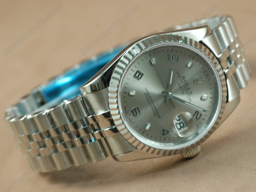 勞力士【男性用】 DateJust 36mm SS/SS White Dial A-2836-2自動機芯搭載2