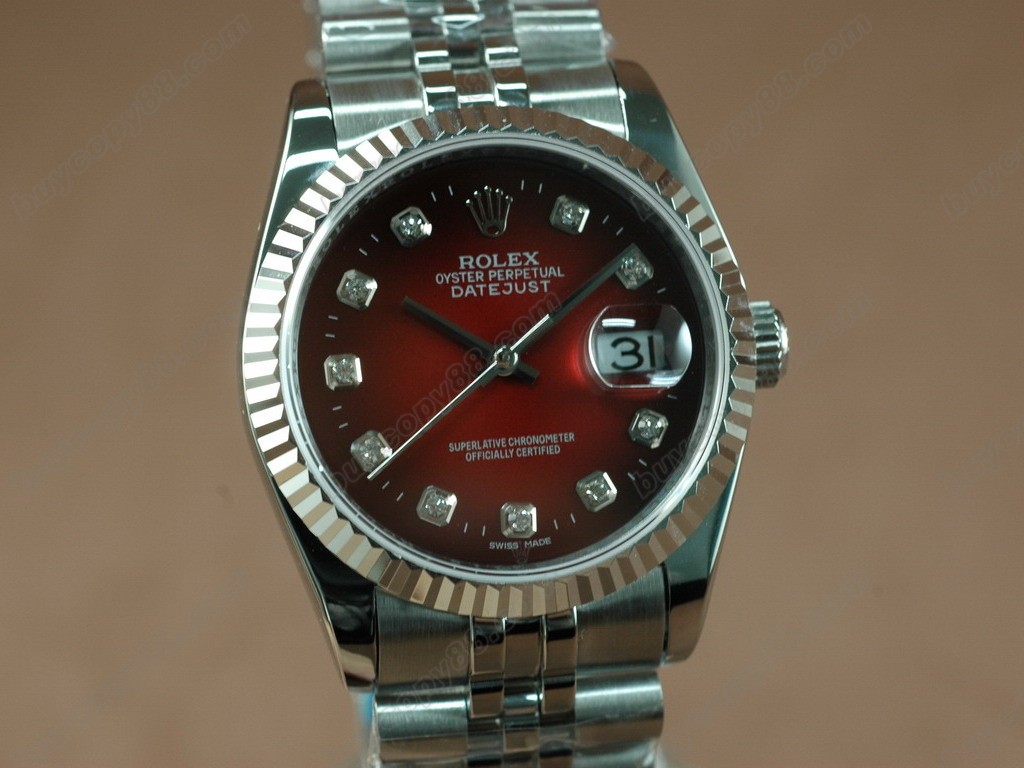 勞力士【男性用】 DateJust 36mm SS/SS White Dial A-2836-2自動機芯搭載2