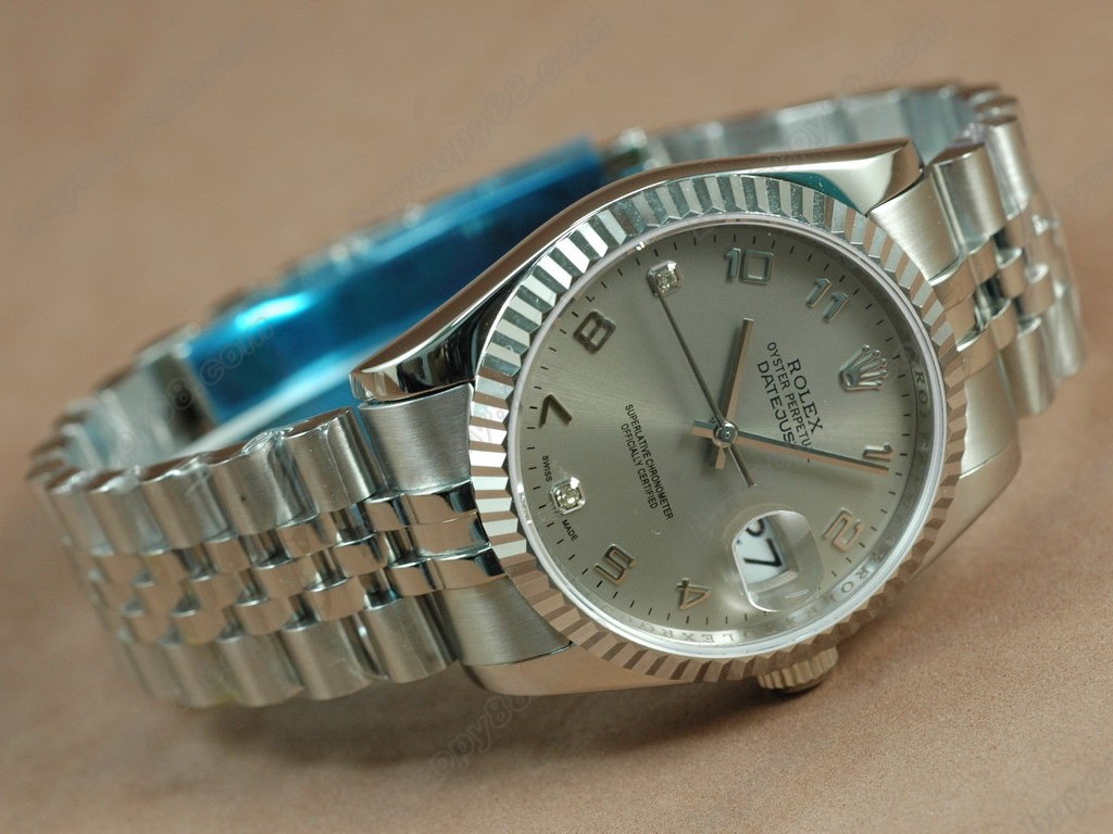 勞力士【男性用】 DateJust 36mm SS/SS White Dial A-2836-2自動機芯搭載0