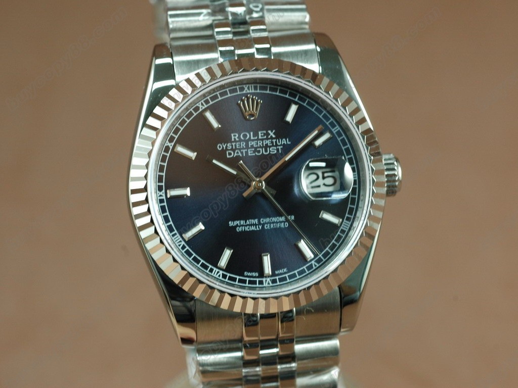 勞力士【男性用】 DateJust 36mm SS/SS White Dial A-2836-2自動機芯搭載3