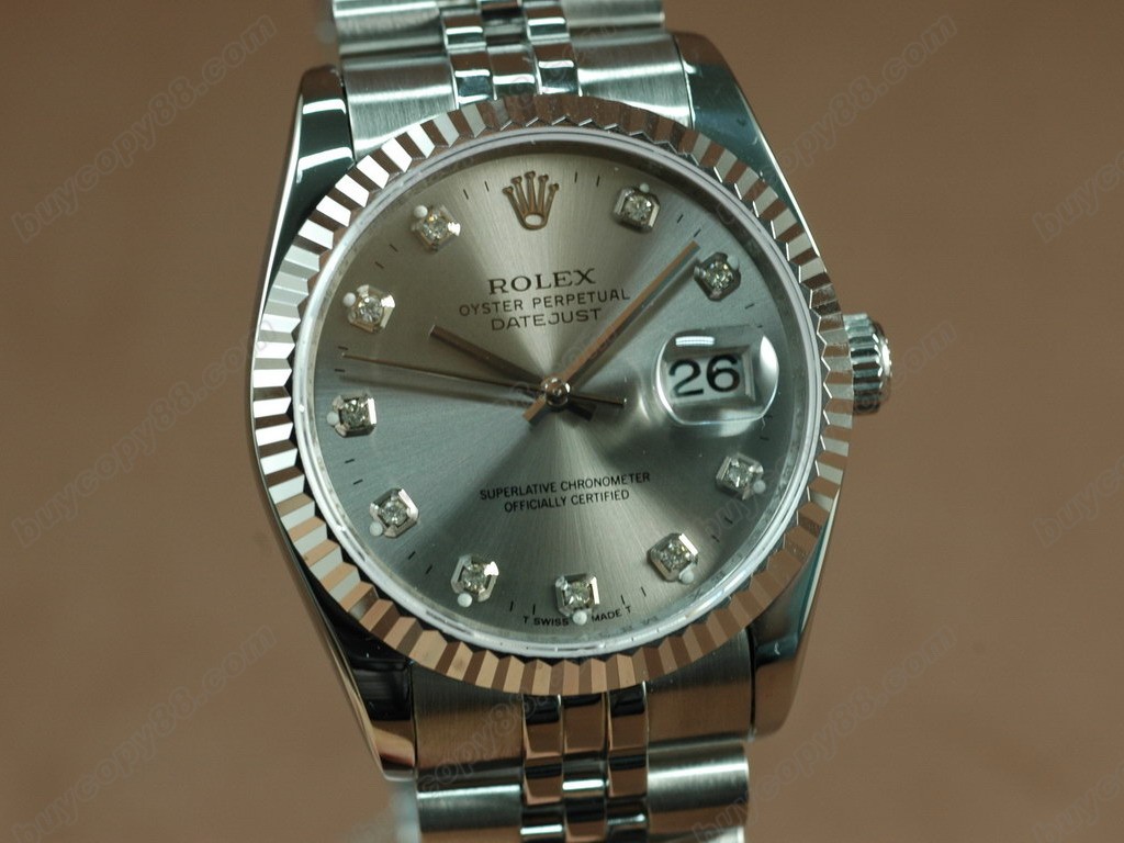 勞力士【男性用】 DateJust 36mm SS/SS White Dial A-2836-2自動機芯搭載2