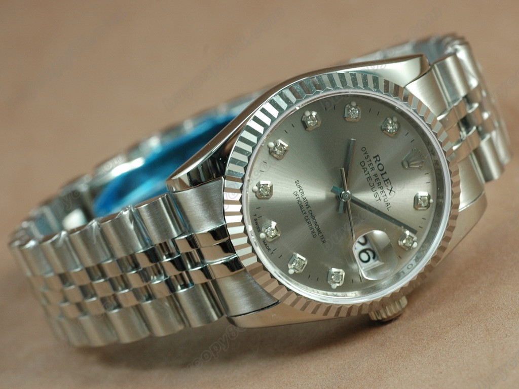 勞力士【男性用】 DateJust 36mm SS/SS White Dial A-2836-2自動機芯搭載3