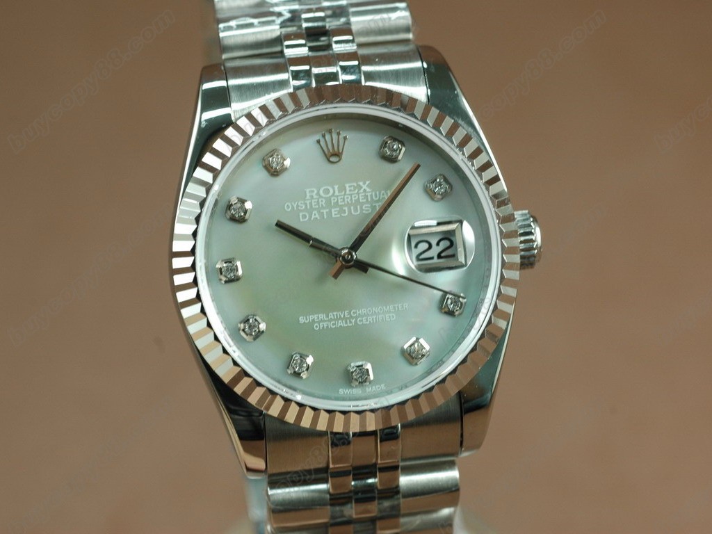 勞力士【男性用】 DateJust 36mm SS/SS White Dial A-2836-2 自動機芯搭載1