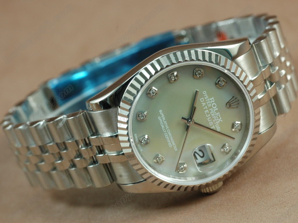 勞力士【男性用】 DateJust 36mm SS/SS White Dial A-2836-2 自動機芯搭載2