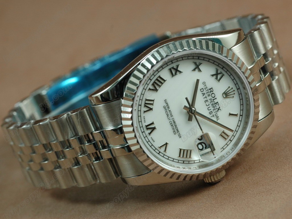 勞力士【男性用】 DateJust 36mm SS/SS White Dial A-2836-2 自動機芯搭載2