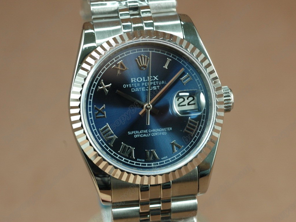 勞力士【男性用】DateJust 36mm SS/SS White Dial A-2836-2 自動機芯搭載0