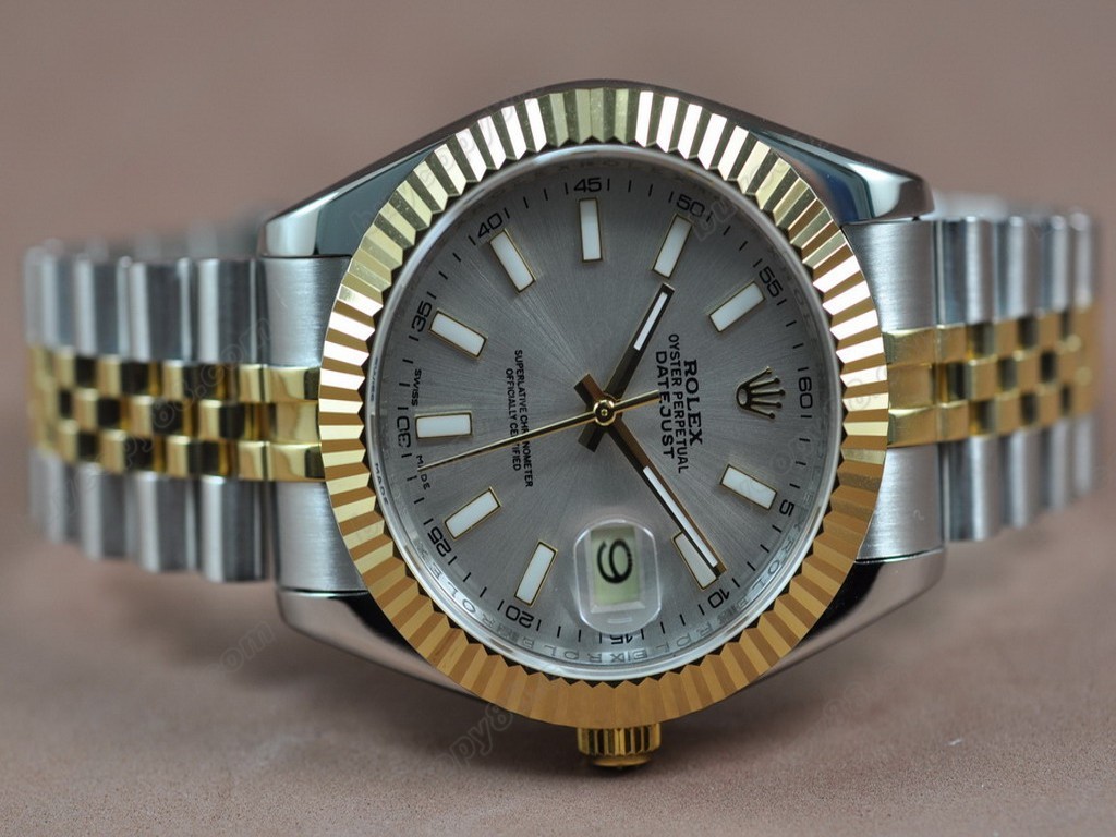 勞力士【男性用】 DateJust 41mm TT White Dial A-2836-2 自動機芯搭載1